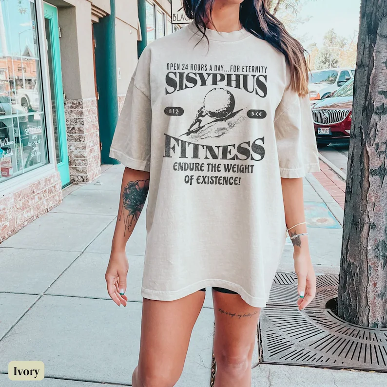 Sisyphus Gym Pump Cover Shirt, Greek Mythology Vintage Workout Shirt Lifting Tee, Weightlifting T-shirt Comfort Colors Personal Trainer Gift