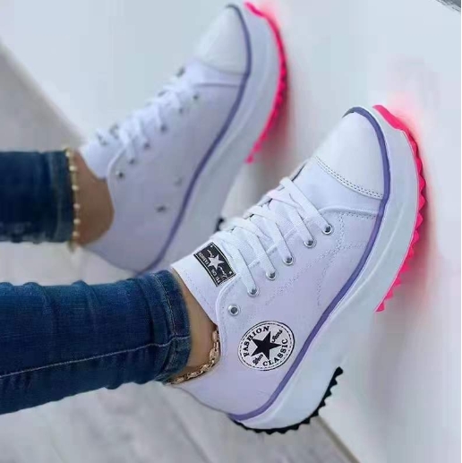 Low cut new European and American thick soled women's shoes