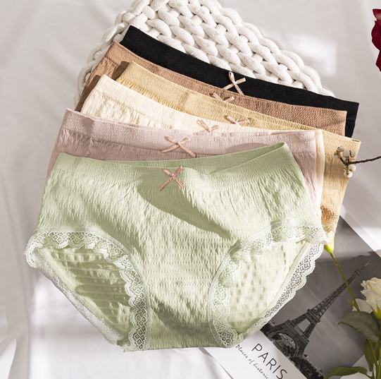 Middle waist graphene pure cotton antibacterial grade seamless sexy underwear