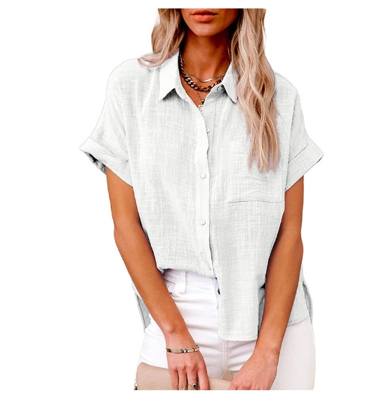 Solid color linen shirt