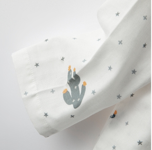 Cotton double-layer gauze cactus women's long sleeved pants pajamas