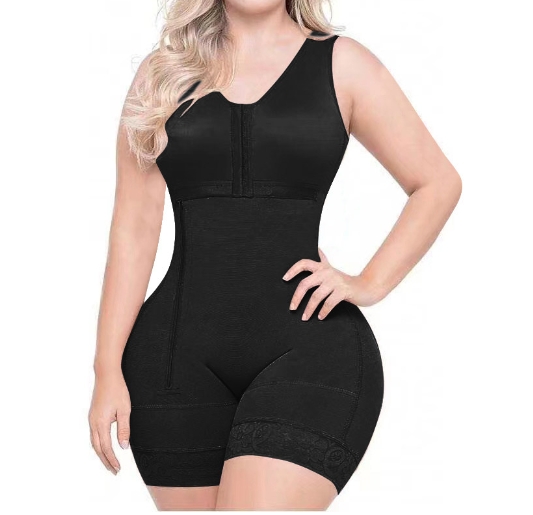 Open crotch beauty, chest support, abdominal compression, waist cinching, side zipper