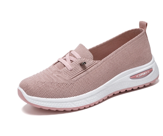 Soft soled non tiring flat shoes, shallow mouth fly woven shoes, cloth shoes