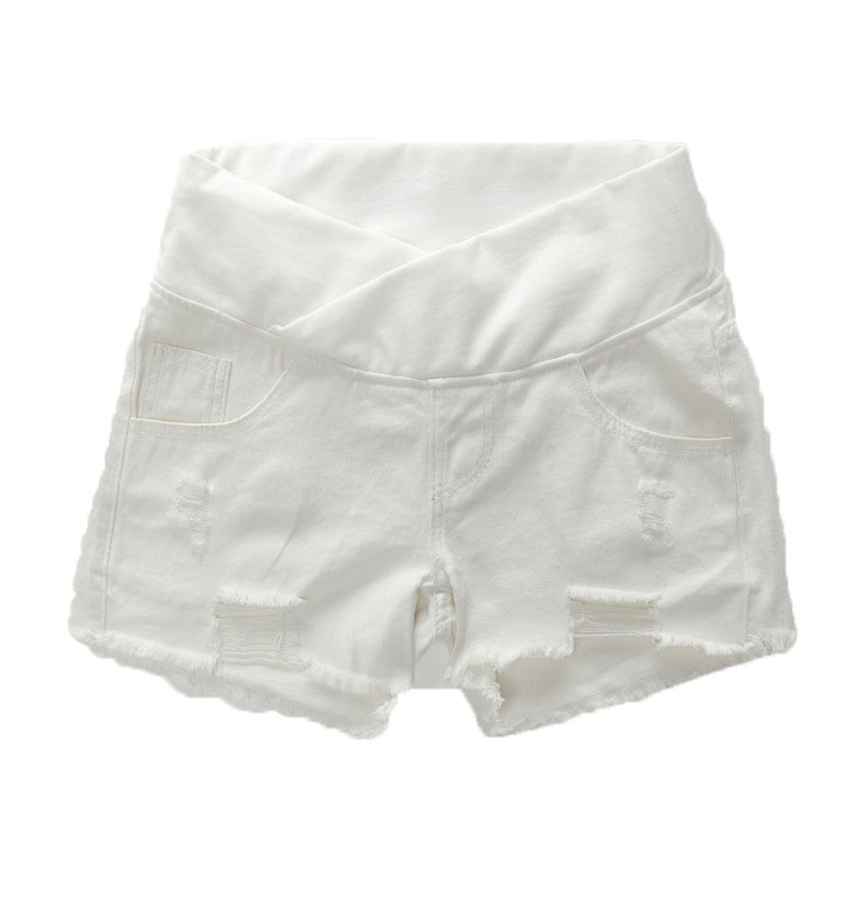 Low waisted denim shorts for pregnant women's summer wear, new spring loose maternity pants